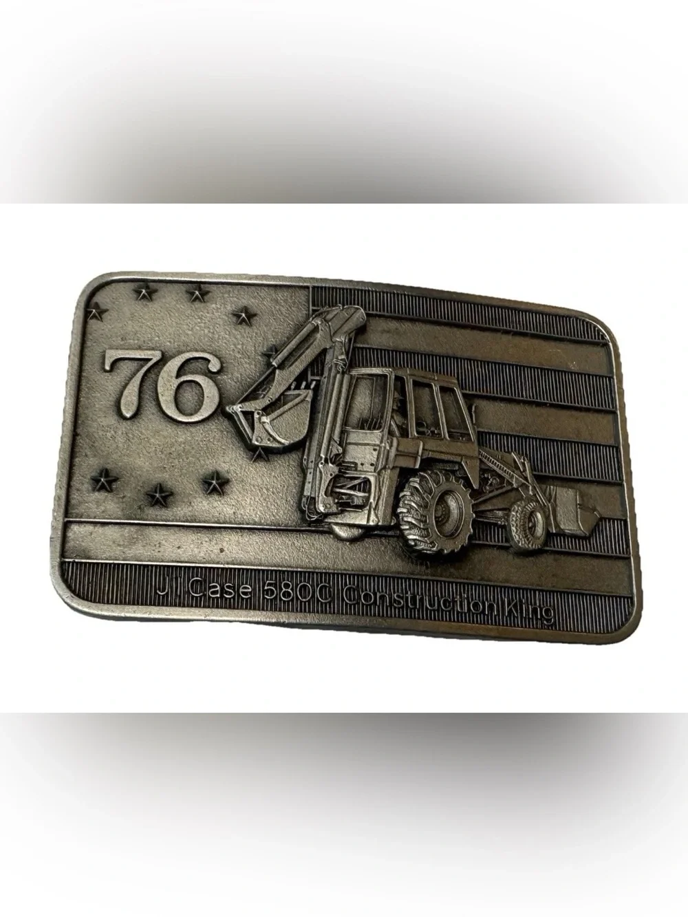 Vintage Case 580C Construction King Belt Buckle 1976 Bicentennial Limited